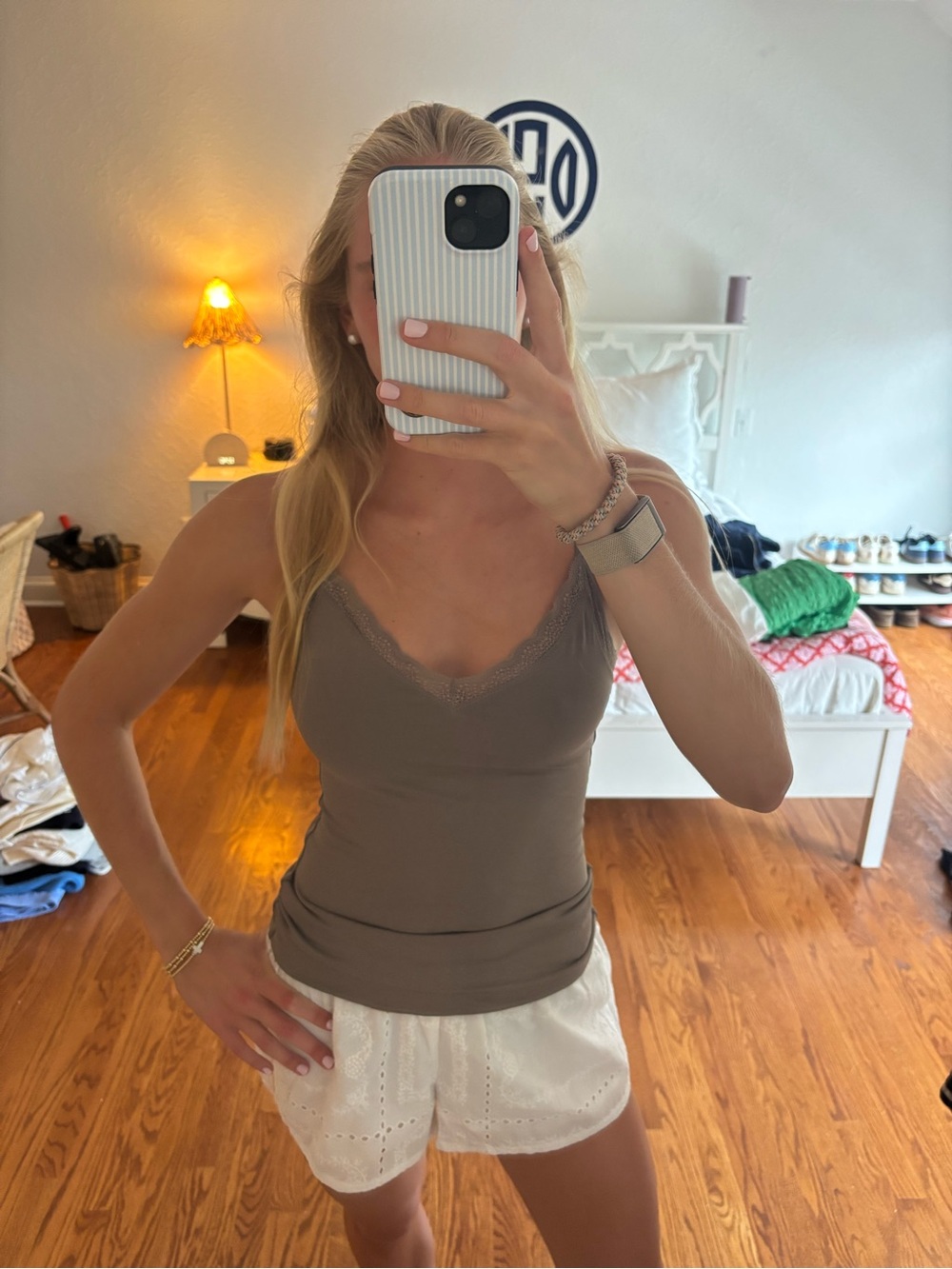 Aritzia Lace-Trim Camisole - Taupe